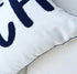Nautical Style Embroidered Beach Throw Pillow Cover, White, 20" x 12"...