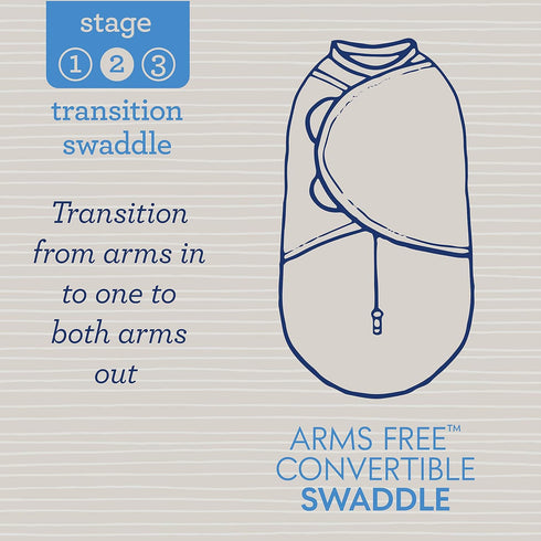 Ingenuity by SwaddleMe Arms Free Convertible Swaddle, Size Extra Large, for Ages 6-9 Months, 18-24 Pounds, Up to 30 Inches Long, 1-Pack Baby Swadd...