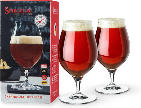 Spiegelau Barrel Aged Tulip Glass, European-Made Crystal Drinking Glasses Perfect for Craft Beers, Cocktails, Sodas, Beverages, Smoothies, Home Ba...