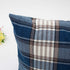 Jiuhong Cotton Linen Throw Pillow Covers Farmhouse Decor Checkers Plaids Square Cushion Case Home Decorative for Sofa Bedroom Car, 2 Pack (Navy, 1...