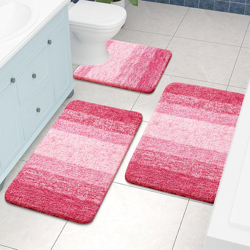 Arotive Microfiber Bathroom Rugs, Shaggy Soft and Absorbent Bath Rug, Non-Slip, Thick Plush Bathroom Mat, Machine Washable Dry Bath Mats for Bathr...