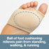 ZenToes Metatarsal Pads for Men and Women - Ball of Foot Pain Relief Cushions for Sesamoiditis, Metatarsalgia, Morton's Neuroma - 2 Pairs Fabric S...