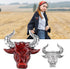 OX Head Brooch, Cattle Brooch Animal Brooches 1.8 X 2.0in Small and Charming Shape for Christmas(Silver horns)...