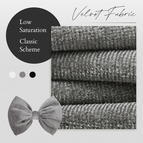 YanJie Brand Hairband - Handmade Velvet Baby Bows & Stretchy Nylon Headbands for Girls Infants Toddlers Child(4.5 black-velvet, 3 Count)...