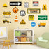 Whaline Construction Bulletin Board Set with Glue Points Positive Saying Learning Zone Cutouts Decorations Constructional Classroom Accent for Sch...