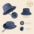 CHOK.LIDS Classic Cotton Wide Brim Bucket Hat with Adjustable String Trendy Unisex Sun Hat Lightweight Outdoor Travel Boonie...
