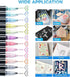 Shimmer Marker Set,12 Colors Super Squiggles Outline Marker Set, Outline Metallic Markers Glitter Markers Pens for Christmas Card Writing, Birthda...