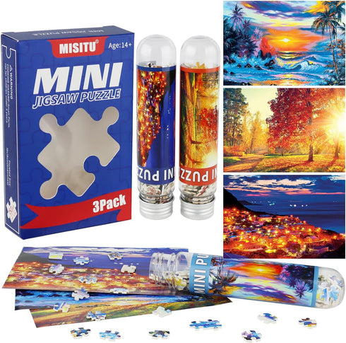 MISITU Small Puzzles for Adults Mini Puzzles 150 Pieces Micro Piece Small Jigsaw Puzzles Tiny Challenging Difficult Travel Puzzles Game Toy Gift S...