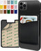 Premium Leather Phone Card Holder - Stick On Wallet for iPhone and Android Smartphones - Minimalist Style with Non-Slip Lining Secures Up to 3 Car...