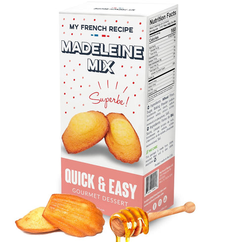 My French Recipe Madeleine baking mix, 8.8 Ounce - Bake Authentic French taste Madeleines! French Gourmet food Cake Mixes Great for Small Gift or ...