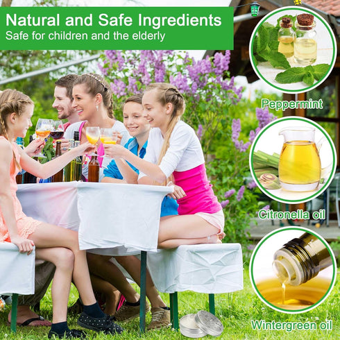 4 Pack Powerful Mosquito Repellent - Natural Deet Free Mosquito Repellent for Kids Adults Outdoor Patio Home Travel Camping Yard, Keep Mosquito Aw...