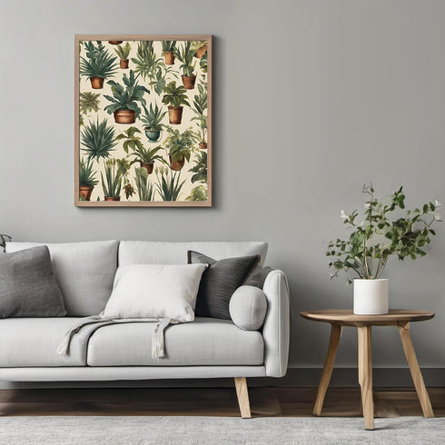 Posterizer 1 pcs-plants and pots-minimalist cute poster 4-Floral & Botanical Art-GIft for Men Women Teens-Living Room Bedroom Decor- unframed wall...