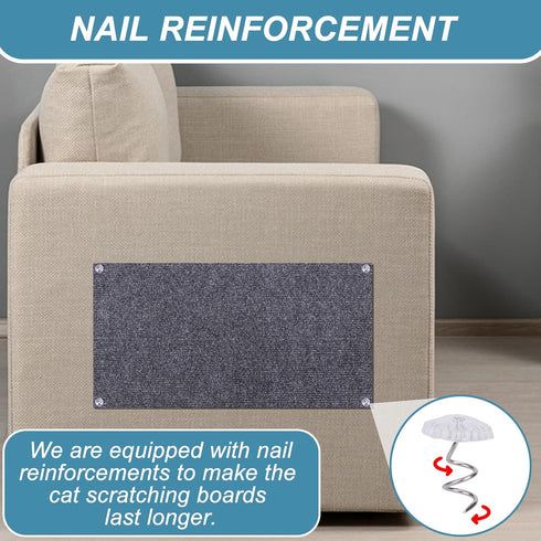 DIY Climbing Cat Scratcher Mat,3 Pack Trimmable Self Adhesive Cat Scratching Pads,23.6"X11.7"Cat Scratching Protector Board for Couch Furniture Wa...