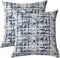 Jacquard Decorative Throw Pillow Covers for Couch Set of 2, 18x18 Inches, Navy Blue...