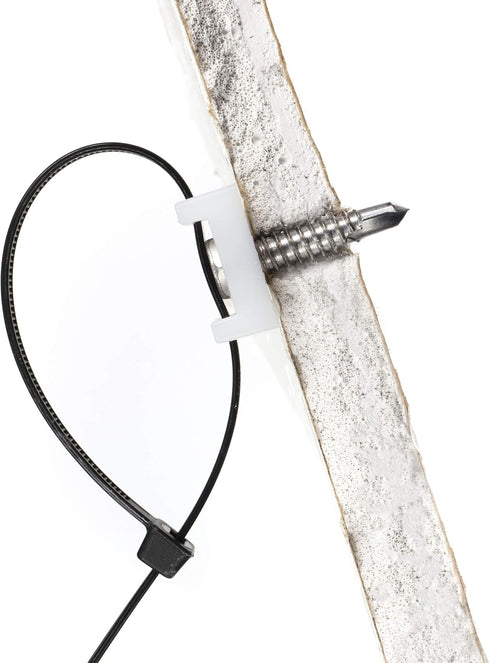 THE CIMPLE CO Cable Tie Base Saddle Mount Wire Holder Organizer - Wire Bundle Zip Tie Mounting Block - White - 100 Pack...