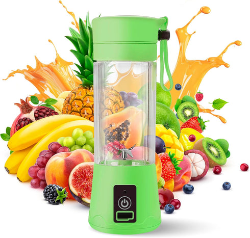 Portable Blender - Compact and USB Rechargeable Personal Travel Blenders for Smoothies, Shakes and Ice - Mini Fruit Juice Mixing Shaker Bottle - 3...