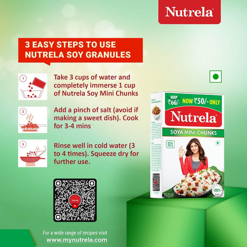 Nutrela, Soya Mini Chunks, 220 Grams(gm)...