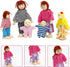 ONEST 15 Pieces Wooden Dollhouse Family Set Mini People Figures Sets Dollhouse Dolls Wooden Doll Family Pretend Play Figures Accessories for Prete...