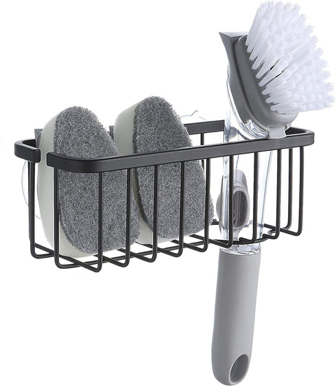 SunnyPoint NeverRust Deluxe Kitchen & Bathroom Sink Sponge Holder Organizer with Adhesive Mount - Additional Suction Cup Included – Sponge & Brush...