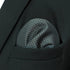 S&W SHLAX&WING Mens Tie Dark Gray Charcoal Gray Matching Pocket Square Only...