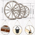 Qunclay 3 Pcs Wooden Wagon Wheel Decor 12/10/8 Inch Old Western Western Wall Decor Farmhouse Wagon Wheels Rustic Yard Wall Art Decor Hanging Decor...