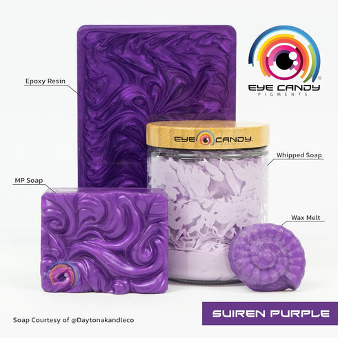 Eye Candy Pigments Premium Purple Mica Powder - Suiren Purple (25gr) - for Epoxy, Resin, Soap, Paint, Woodworking, Acrylic Pouring, Bath Bombs, Fi...