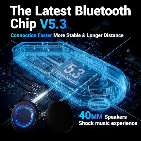 Motorcycle Bluetooth Headset, Motorcycle Helmets Headphone with Noise Cancellation Wireless Bluetooth Headsets, Auto Answer and Voice Control,IPX5...