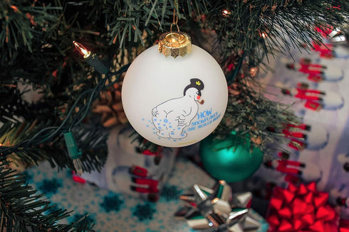 Tree Buddees Funny Snowman Farting - How Snowflakes are Really Made! Glass Bulb Ornament...
