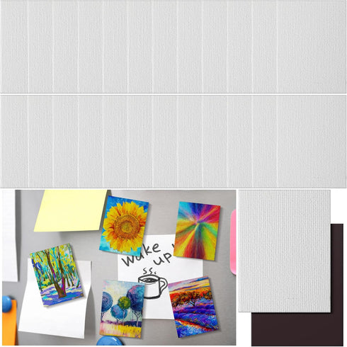 25 Pcs Magnetic Painting Canvas Panel Magnetic Mini Canvas Boards Magnetic Canvases for Painting Magnetic Mini Tile Art for Fridge Locker Art Pain...