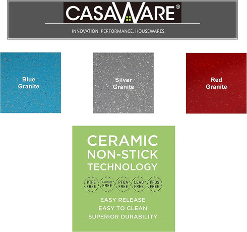 casaWare Pizza/baking Pan 12-inch (Red Granite)...