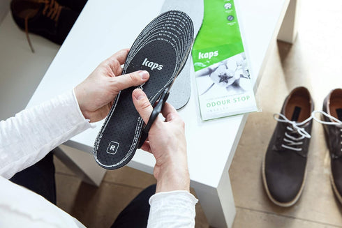 6 Pair Pack Anti Odour Shoe Insoles Set with Odor Eating Charcoal, Shoe Inserts, Kaps Odour Stop...