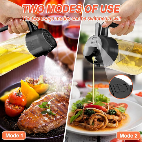 Generic 2 In 1 Oil Dispenser And Oil Sprayer, 16 Oz/470 Ml Oil Dispenser For Kitchen Spray, With Fine Mist Nozzle, Suitable For Cooking, Air Fryer...