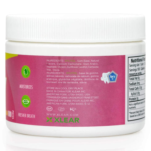Spry Fresh Natural Xylitol Chewing Gum Dental Defense System - Aspartame-Free, Sugar-Free, Non-GMO, Gluten-Free (Bubble Gum, 100 Count - Pack of 1...