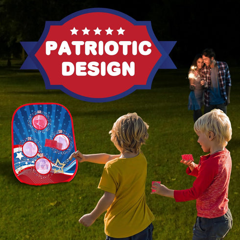 ArtCreativity 2 in 1 Bean Bag Toss Game and Sticky Ball Darts Game - Outdoor Games for Kids - Pop-Up Design for Quick Setup - Toddler Throwing Gam...