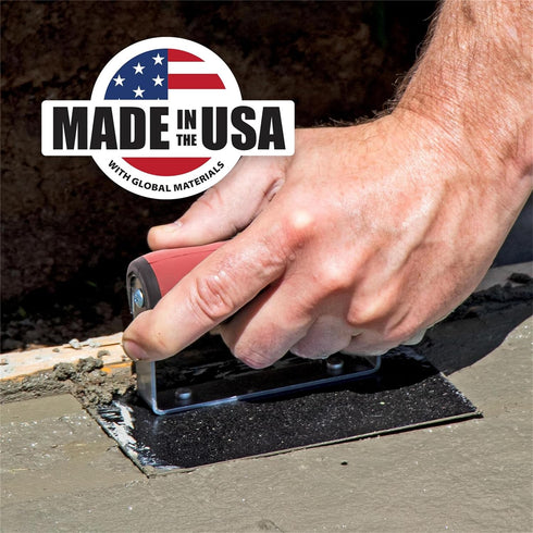 MARSHALLTOWN Straight Concrete Edger, 6 x 6 Blue Steel Blade, 1/2 x 3/8 Lip, Made In The USA, 162BD...