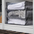 Household Essentials Under Bed Zippered Sweater Storage Bags with Clear Vision Panel, Set of 3, Silver,Gray...