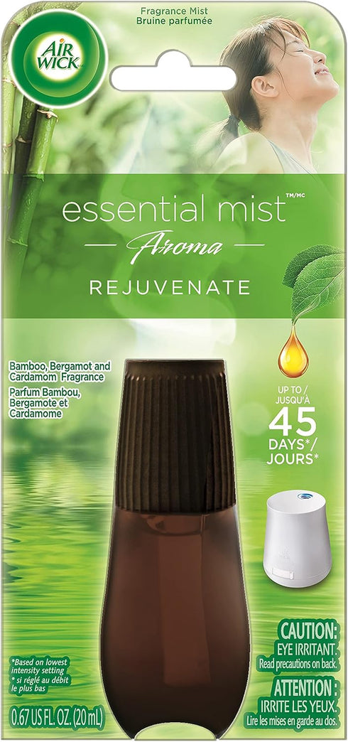 Air Wick Essential Mist Refill, 1 ct, Rejuvenate, Essential Oils Diffuser, Air Freshener, Aroma...