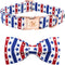 Elegant little tail Independence Day Dog Collar, American Flag Bowtie Dog Collars 4th of July American Pet Gift Adjustable Soft Puppy Collar for L...