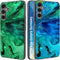 Samsung Galaxy A54 Case, Slim Fit Blue Watercolor Glow in The Dark Hybrid Hard PC Soft TPU Bumper Shockproof Drop Protective Women Men Phone Cover...