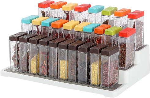 URALFA Mini Salt and Pepper Shakers With Lid, Plastic Spice shaker Seasoning Shaker, Travel Spice Containers without Spices, Brown...