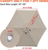 EliteShade USA 7.5FT Replacement Covers 6 Ribs Market Patio Umbrella Canopy Cover (CANOPY ONLY) (Beige)...