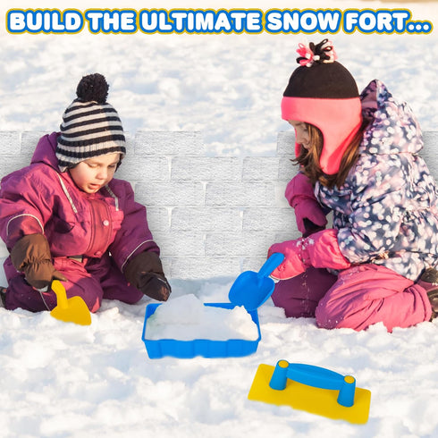 ArtCreativity Sand Brick Maker for Kids - 4 Piece Sand Toy Set - Outdoor Sand Block Playset for Building with 2 Shovels, Sand Brick Mold, and Leve...