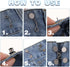 Qianyu 4 Set Pant Waist Tightener Adjustable Waist Buckle Set Extra Replacement Button for Loose Jeans to Make Tighter Button Adjuster for Pants J...