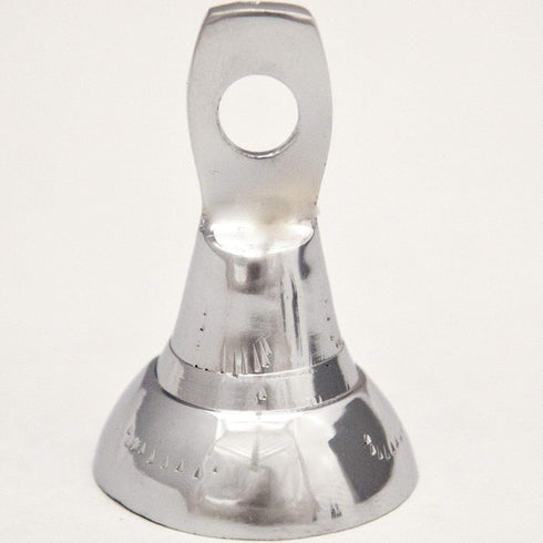 One Dozen 2-inch High Silver Bells Wedding Motorcycle Brass Bells Chrome Plated...