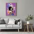 Posterizer 1 pcs-purple background collage-vintage woman-Retro Art-Abstract & Modern Art-Gift for Art Lovers- UNFRAMED Wall Art...