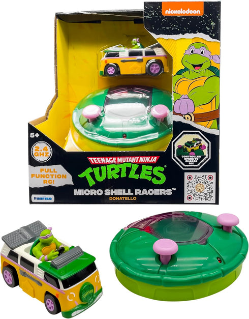 Teenage Mutant Ninja Turtles 3" Micro Shell Racers, Donatello, Ages 5+ - 2.4 Ghz Rc Vehicle with Turtle Half Shell Controller - Collect All 4!...