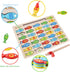 Magnetic Wooden Fishing Game Toy for Toddlers - Alphabet ABC Fish Catching Counting Learning Education Math Preschool Board Games Toys Gifts for 3...