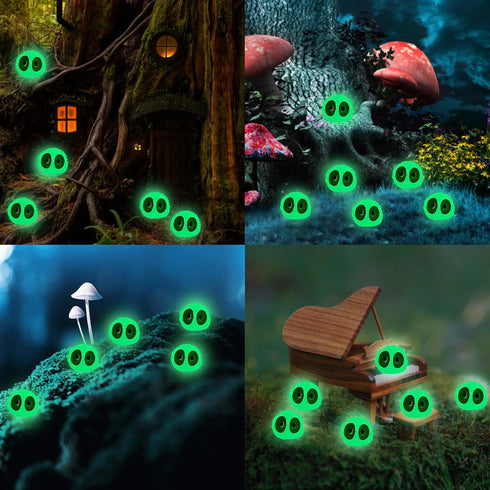 CCINEE 100pcs Luminous Ghost Tree Elves Fairy Resin Briquettes Miniature Garden Accessories Glow in The Dark for Fairy Garden Cake Decoration East...