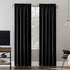 Sun Zero Oslo Theater Grade Extreme Total Blackout Rod Pocket Curtain Panel, 52" x 84", Black...