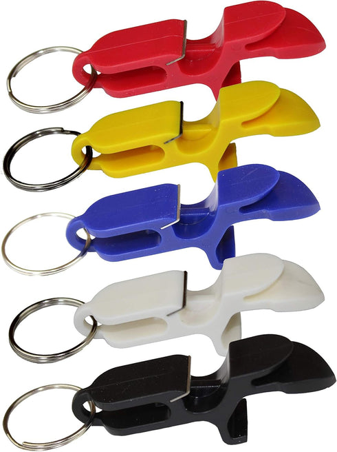 Shotgun tool bottle opener keychain - 5 pack - beer bong shotgunning tool - great for parties, party favors, gift, drinking accessories...
